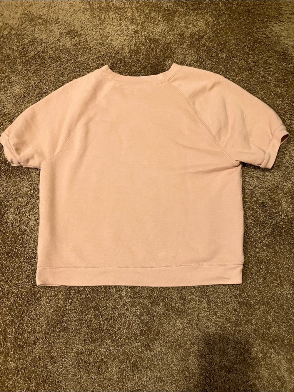 MADEWELL. Size XS. Peach colored short sleeve sweatshirt. Would fit a Small. EUC - Picture 7 of 7